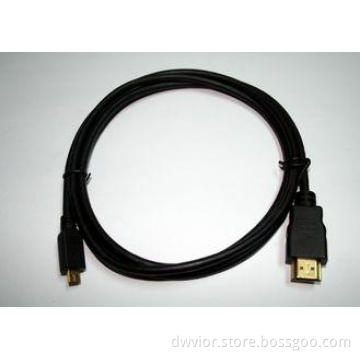 D Type to A Type High End HDMI Cable OD 2.4mm , Support 3D